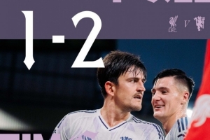 卓越！曼联官方：马奎尔客战利物浦头槌绝杀当选10月队内最佳进球