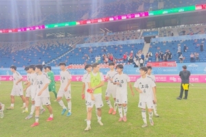 第十五届全运会U20男足比赛，上海U20队小组第一晋级1-8名排位赛